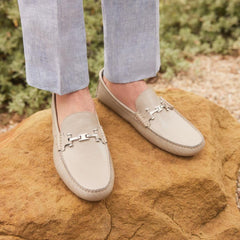 Donald Pliner Casual | BASILIO At Donald Pliner Light Grey - Men