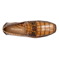 Donald Pliner Casual | DACIO DRIVER At Donald Pliner Cognac Croco - Men