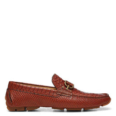 Donald Pliner Casual | DACIO DRIVER At Donald Pliner Cognac Snake - Men