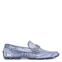 Donald Pliner Casual | DACIO DRIVER At Donald Pliner Ocean Blue Croco - Men