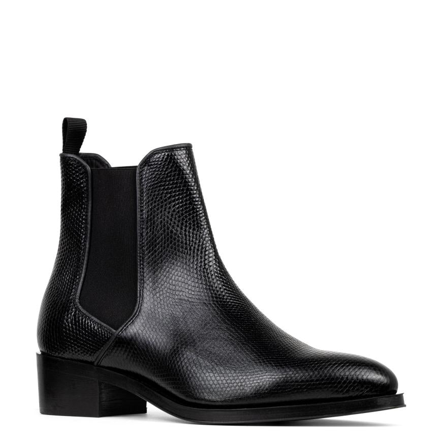 Donald Pliner Boot | ASHFORD At Donald Pliner Black Lizard Print Leather - Men