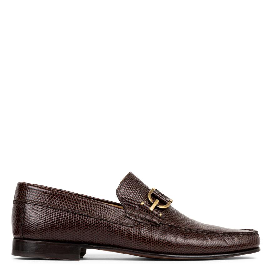 Donald Pliner Casual | DACIO At Donald Pliner Dark Brown Lizard Print - Men