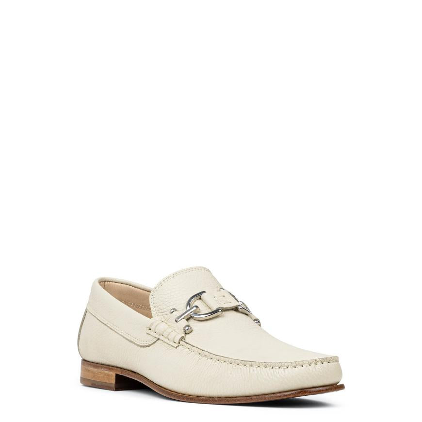 Donald Pliner Casual | DACIO At Donald Pliner Off White Pebbled Leather - Men