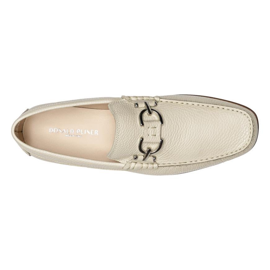 Donald Pliner Casual | DACIO At Donald Pliner Off White Pebbled Leather - Men