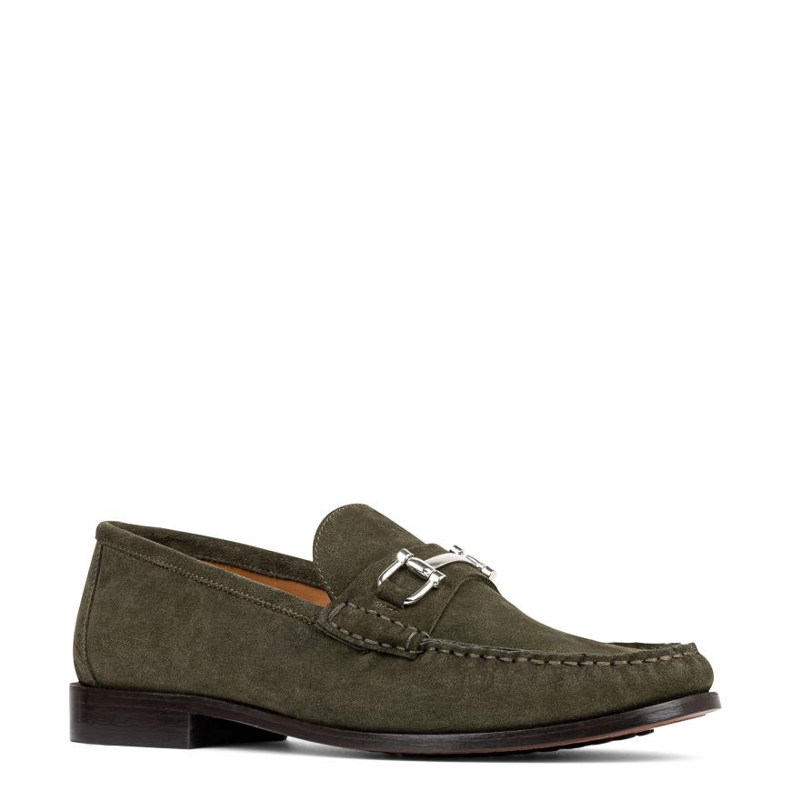 Donald Pliner Casual | EVANSTON At Donald Pliner Military Green Suede - Men