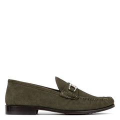 Donald Pliner Casual | EVANSTON At Donald Pliner Military Green Suede - Men