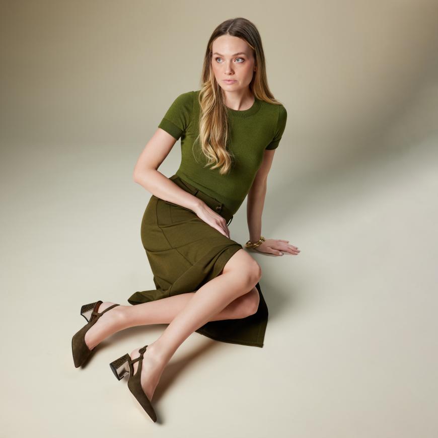 Donald Pliner Dress | SONG At Donald Pliner Military Green - Women