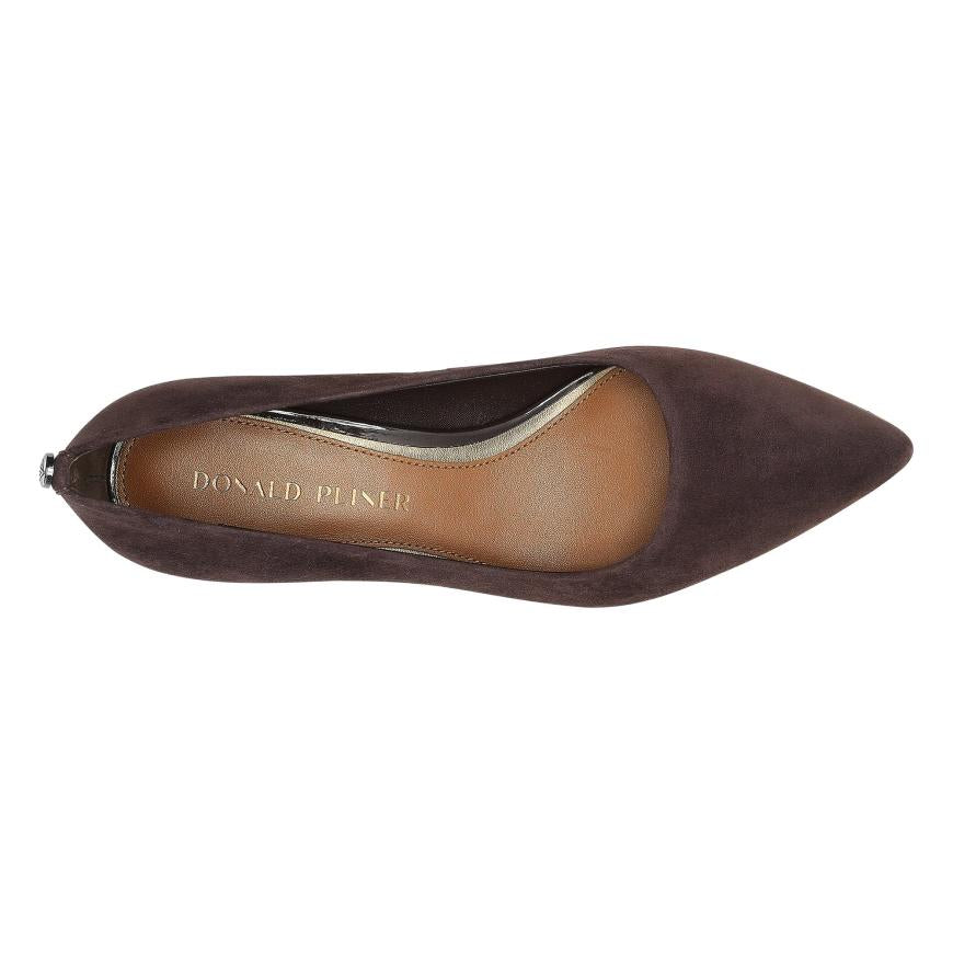 Donald Pliner Dress | SUZETTE At Donald Pliner Dark Brown Suede - Women